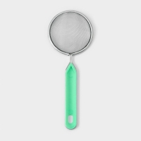 Сито для просеивания с ручкой Доляна &laquo;Хозяюшка&raquo;, d=8,5 см, цвет зелёный