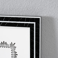 Фоторамка пластик 30х40 см "Двойное сечение" чёрная 42,8х32,8х1 см