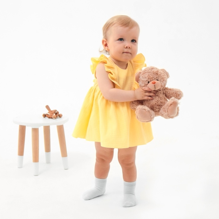 Боди детское MINAKU, цвет желтый, рост 74-80 см