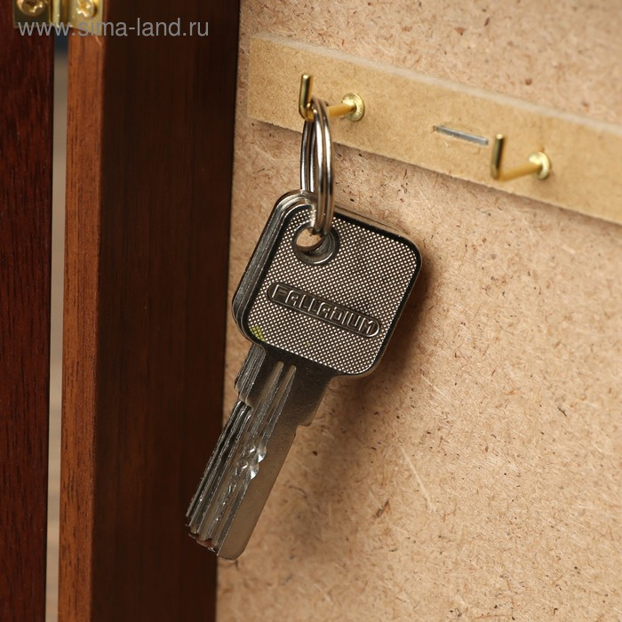 Ключница "Окно с лавандой" 15х21 см орех