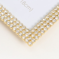 Фоторамка металл, стекло 13х18 см "Триада" стразы золото 15х20 см Фоторамка металл, стекло 13х18 см "Триада" стразы золото 15х20 см