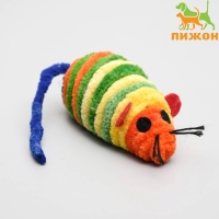 Мышь-погремушка махровая, 7 см, микс цветов Мышь-погремушка махровая, 7 см, микс цветов