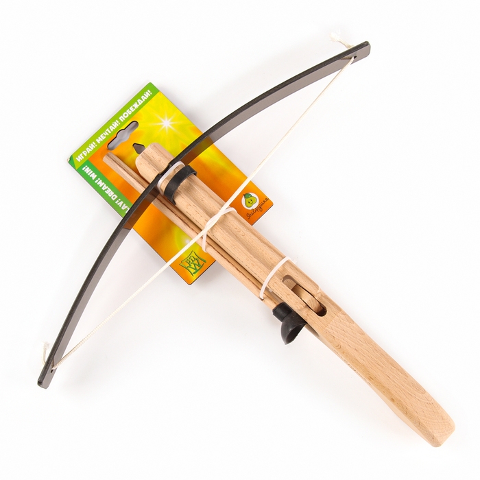 Арбалет с ручкой мини с пластиковой дугой, 29 см, из бука Арбалет с ручкой мини с пластиковой дугой, 29 см, из бука