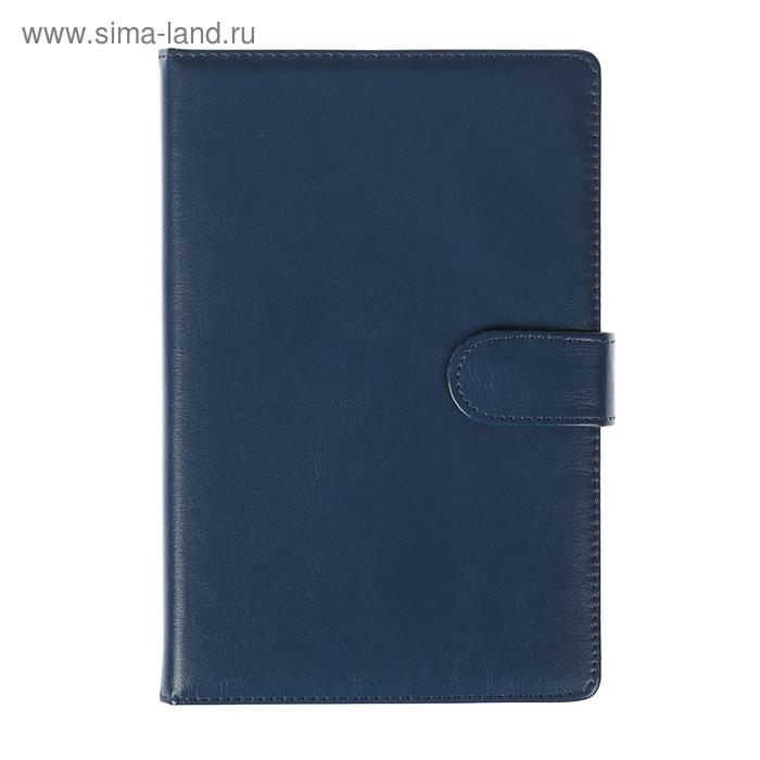 Ежедневник недатированный А5,100 листов в клетку, с хлястиком, обложка ПВХ, МИКС