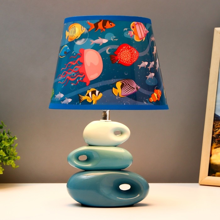 Настольная лампа "Морской мир" Е14 40Вт 25х25х38 см RISALUX