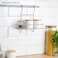 Полка для рейлинга прямая, 1 ярус, ширина 26,5 см, d=25 мм, цвет хром Полка для рейлинга прямая, 1 ярус, ширина 26,5 см, d=25 мм, цвет хром