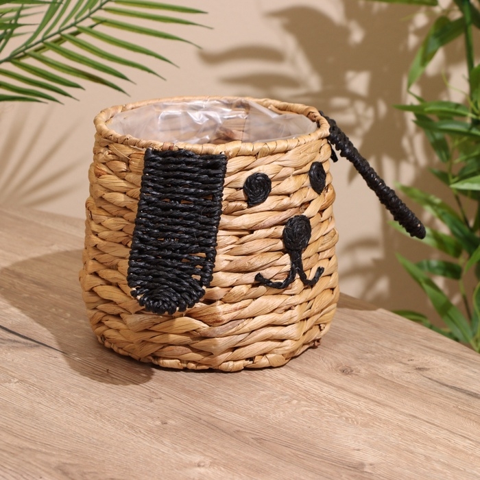 Корзина плетёная "Собачка" 22,5х22,5х19 см