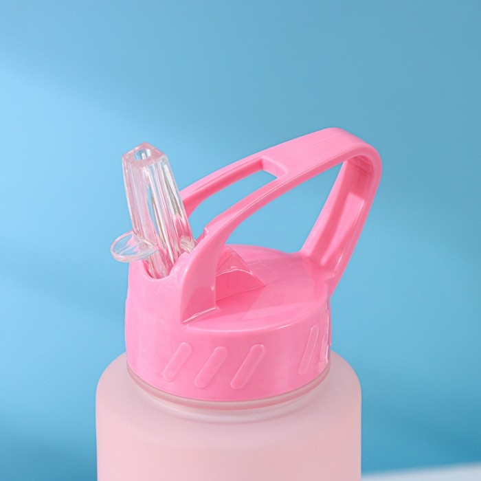 Бутылка с трубочкой Доляна &laquo;Градиент&raquo;, 700 мл, 25&times;7&times;8 см, цвет МИКС