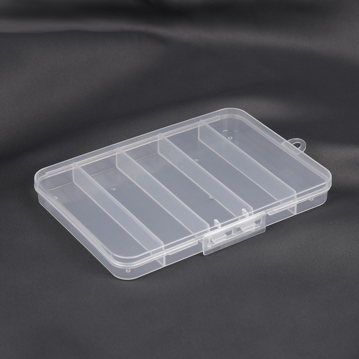 Органайзер для рукоделия, с подвесом, 5 отделений, 15 &times; 10,5 &times; 1,8 см, цвет прозрачный