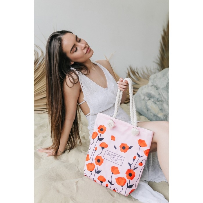 Сумка женская пляжная "Summer Time", 35х40 см