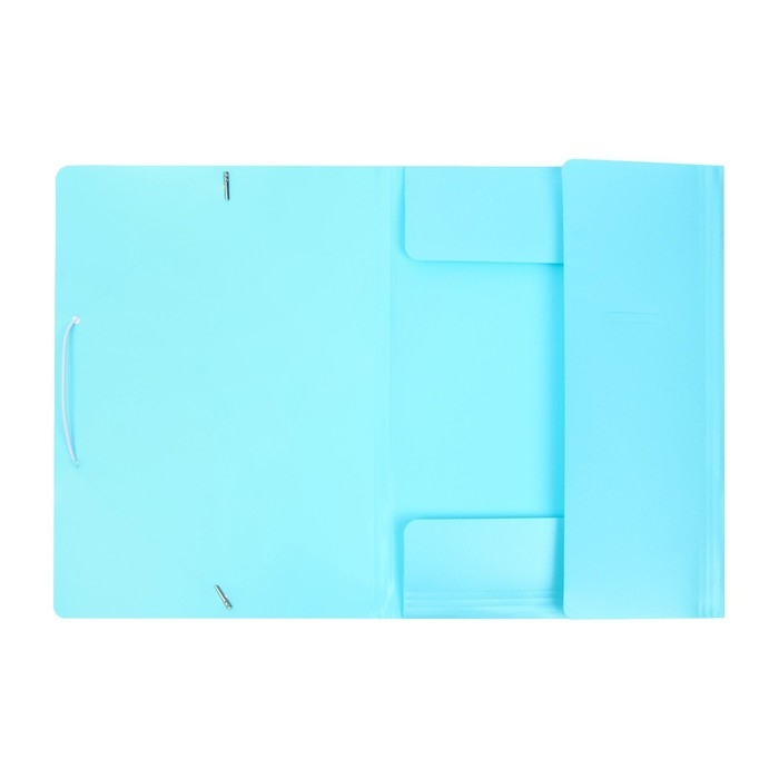 Папка на резинке А4, 500 мкм, Calligrata, Pastel, корешок 20 мм, до 150 листов, тиснение "песок", аквамарин