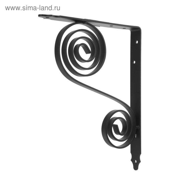 Кронштейн фигурный 250х200 мод.6, черный Кронштейн фигурный 250х200 мод.6, черный