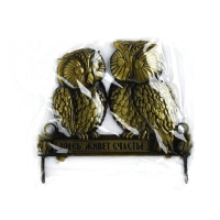 Ключница настенная &laquo;Здесь живет счастье&raquo;, совы, 12 х 10.3 см