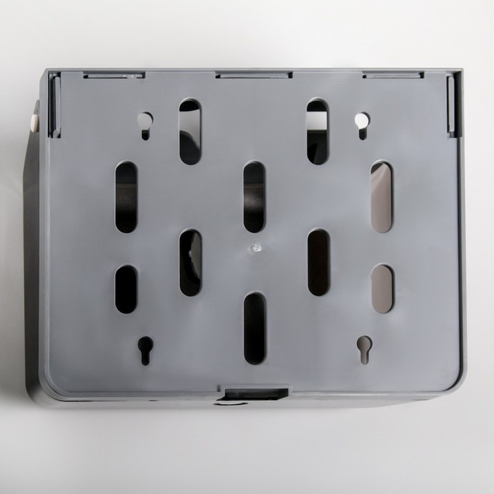 Диспенсер для бумажных полотенец в листах, пластиковый (макс. 200 шт), 27×11×20,5 см, цвет чёрный Диспенсер для бумажных полотенец в листах, пластиковый (макс. 200 шт), 27×11×20,5 см, цвет чёрный