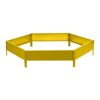 Клумба оцинкованная, d = 140 см, h = 15 см, жёлтая, Greengo