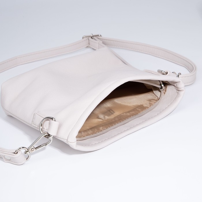 Сумка кросс-боди на молнии, цвет бежевый