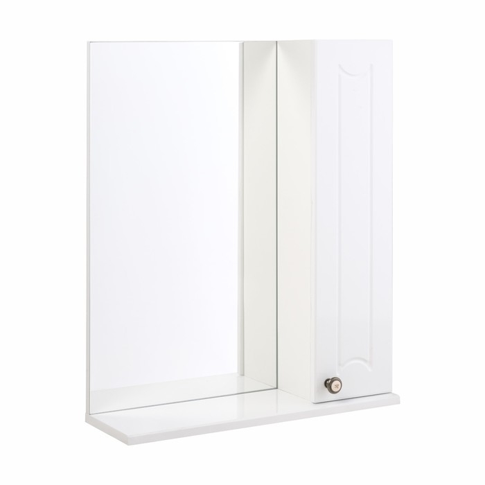 Комплект мебели для ванной: "Викотория 55" правый: Тумба + раковина "НЕО 55"+ зеркало-шкаф