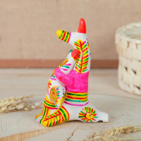 Филимоновская игрушка &laquo;Лиса с петухом&raquo;