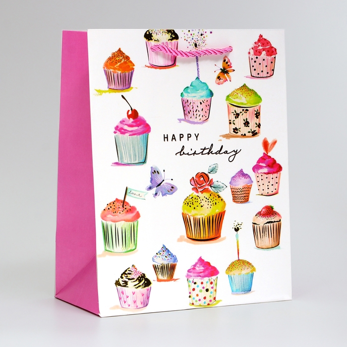 Пакет ламинированный «Пироженное», MS 18 × 23 × 10 см Пакет ламинированный «Пироженное», MS 18 × 23 × 10 см