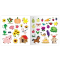 Раскраска по номерам с наклейками &laquo;Весёлая ферма&raquo;, 16 стр.