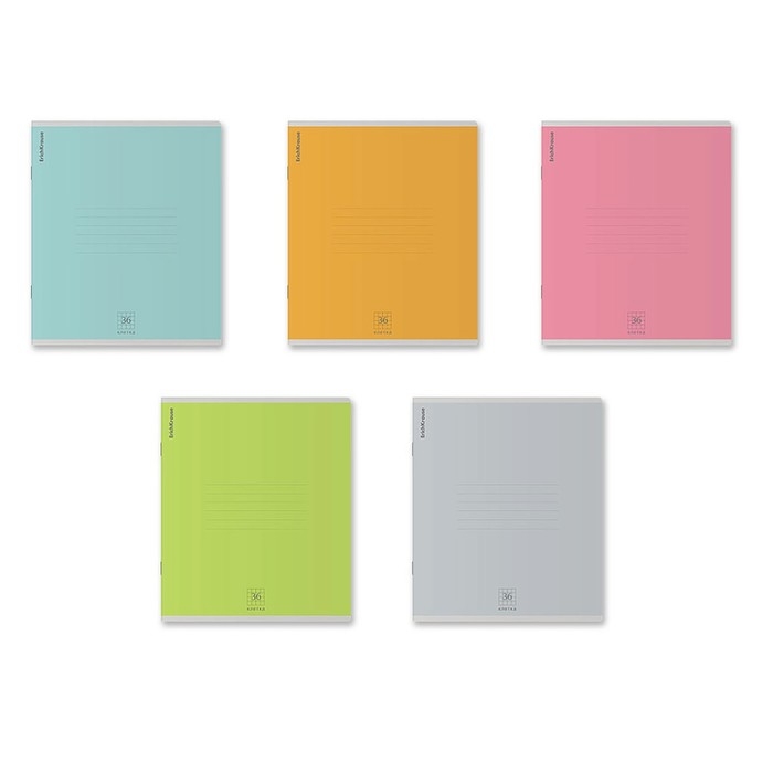 Тетрадь 36 листов в клетку, ErichKrause Nature Colors, обложка мелованный картон, блок офсет 100% белизна, МИКС Тетрадь 36 листов в клетку, ErichKrause Nature Colors, обложка мелованный картон, блок офсет 100% белизна, МИКС