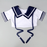 Карнавальный набор &laquo;Каваи тян&raquo;: топ, юбка на липучке, чулки, р-р 38-46, цвет синий