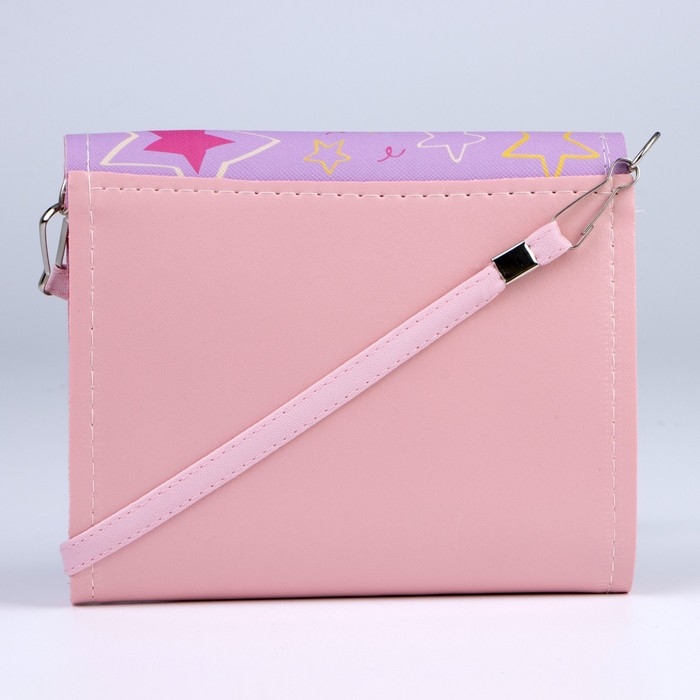 Сумка детская для девочки Корги на клапане, цвет розовый