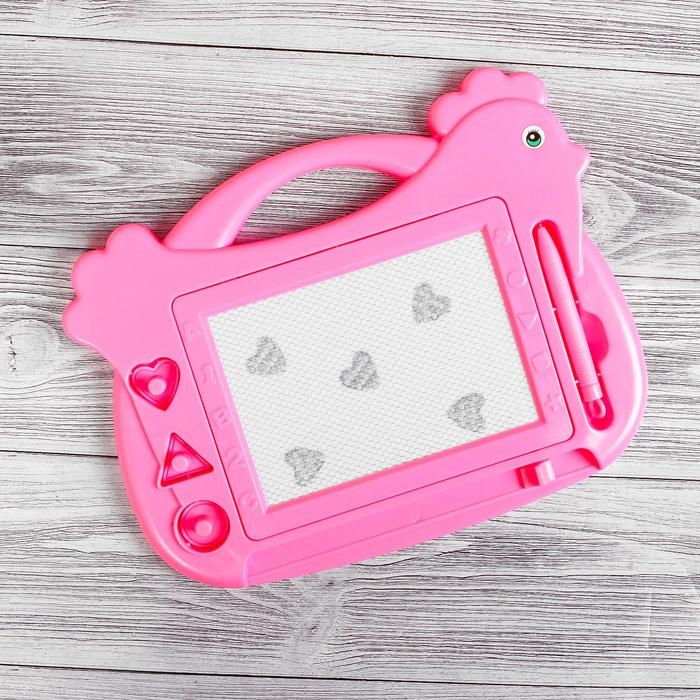 Доска магнитная &laquo;Курочка&raquo;, 3 печати, чёрная крошка, цвета МИКС