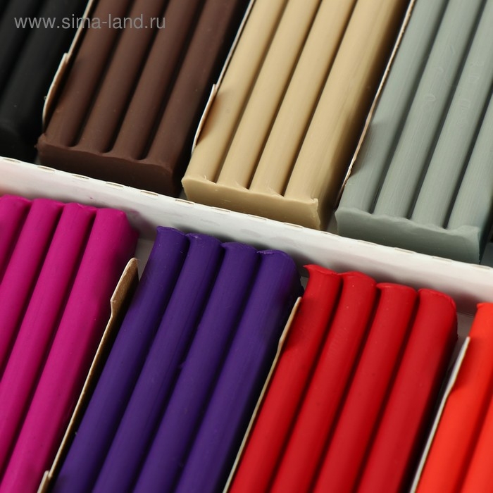 Пластилин 16 цветов 320 г, Гамма Пластилин 16 цветов 320 г, Гамма "Классический", со стеком, картонная упаковка 281034