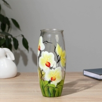 Ваза "Орхидея-2" роспись на прозрачном стекле, d-7; 10х23 см Ваза "Орхидея-2" роспись на прозрачном стекле, d-7; 10х23 см