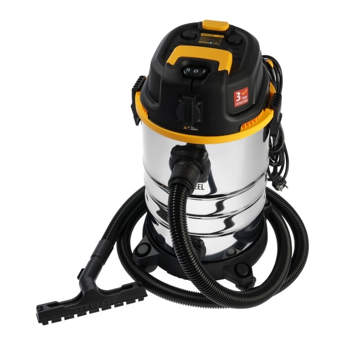 Пылесос строительный Denzel RVC30, 1400 Вт, бак 30 л, шланг 3 м, расход воздуха 35 л/мин Пылесос строительный Denzel RVC30, 1400 Вт, бак 30 л, шланг 3 м, расход воздуха 35 л/мин