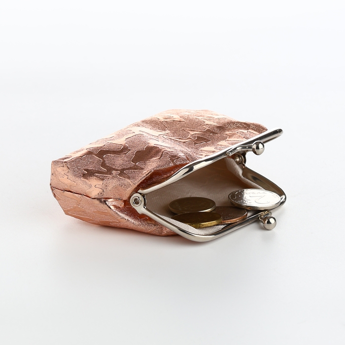 Кошелёк женский на фермуаре, цвет бронзовый Кошелёк женский на фермуаре, цвет бронзовый