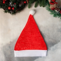 Колпак новогодний "Праздничные штрихи" 28х37 см, красный Колпак новогодний "Праздничные штрихи" 28х37 см, красный
