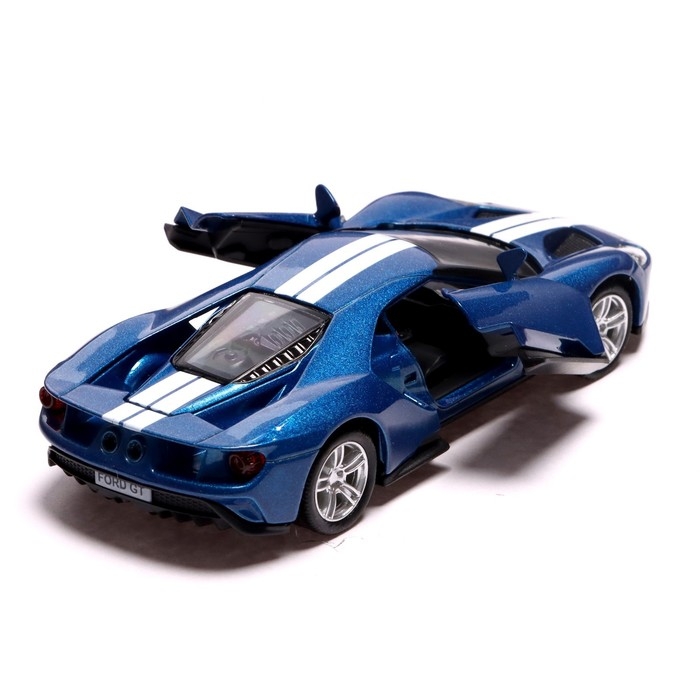 Машина металлическая FORD GT, 1:32, инерция, открываются двери, цвет синий Машина металлическая FORD GT, 1:32, инерция, открываются двери, цвет синий