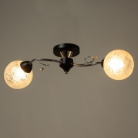 Люстра "Авиталь" 2хЕ27 40Вт чёрно-хромовый 53х20х23 см BayerLux