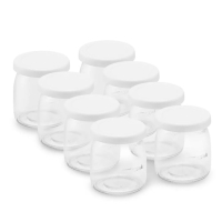 Йогуртница Kitfort КТ-6098, 20 Вт, 180 мл, 8 ёмкостей, стекло, серебристо-розовая