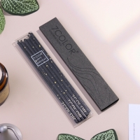 Набор свечей в торт, 6 штук "Исполнение желаний", 16,5 см, чёрный с золотом Набор свечей в торт, 6 штук "Исполнение желаний", 16,5 см, чёрный с золотом