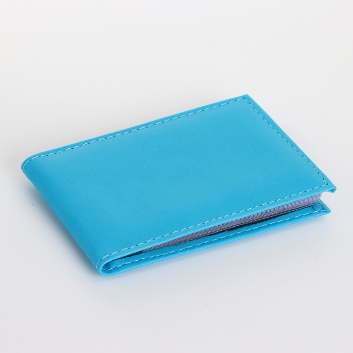 Визитница, 18 карт, цвет голубой