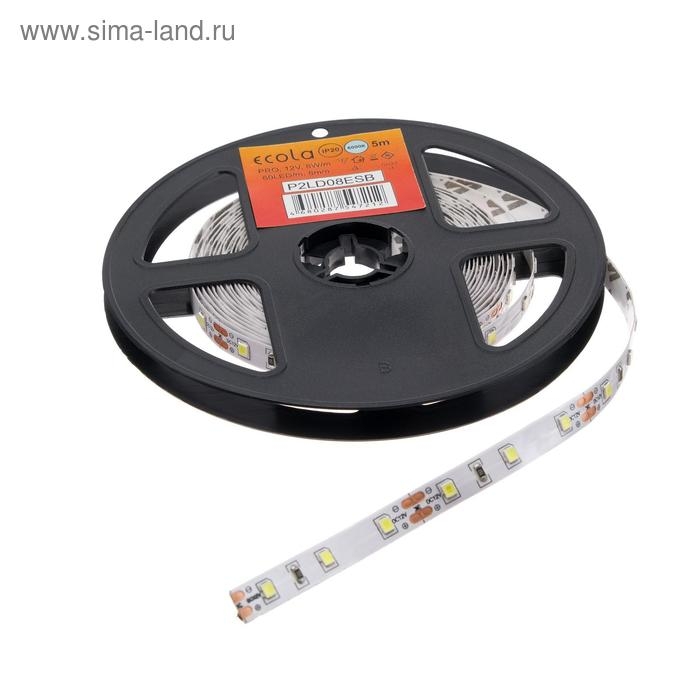 Светодиодная лента Ecola PRO 5 м, IP20, SMD2835, 60 LED/м, 8 Вт/м, 12 В, 6000К Светодиодная лента Ecola PRO 5 м, IP20, SMD2835, 60 LED/м, 8 Вт/м, 12 В, 6000К