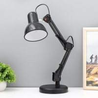 Настольная лампа "Юника" Е27 40Вт черный 14,5х14,5х53 см RISALUX Настольная лампа "Юника" Е27 40Вт черный 14,5х14,5х53 см RISALUX