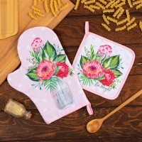 Набор кухонный Be bright варежка-прихватка 20х28см, прихватка 17х17см Набор кухонный Be bright варежка-прихватка 20х28см, прихватка 17х17см