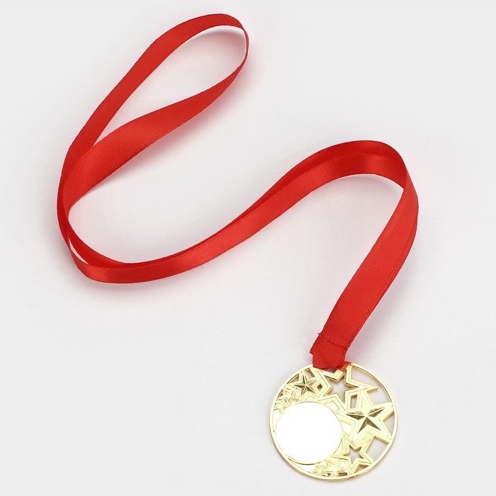 Медаль под нанесение &laquo;Ты звезда&raquo;, d= 5 см. Цвет золото. С лентой