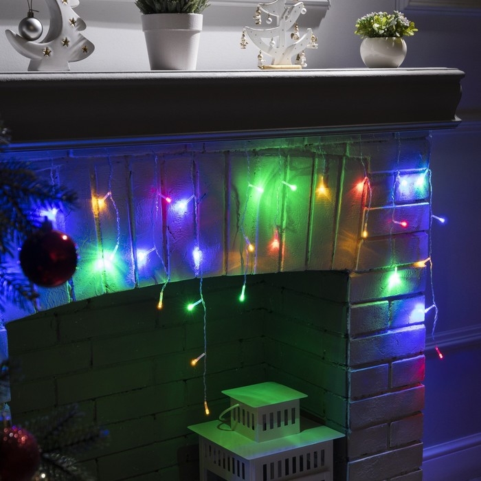 Гирлянда «Бахрома» 1.8 × 0.5 м, IP20, прозрачная нить, 48 LED, свечение мульти, 8 режимов, 220 В Гирлянда «Бахрома» 1.8 × 0.5 м, IP20, прозрачная нить, 48 LED, свечение мульти, 8 режимов, 220 В