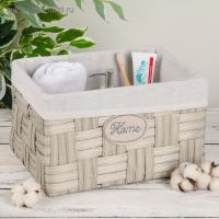 Корзина для хранения Доляна &laquo;Уютный дом&raquo;, 30&times;24&times;17 см, цвет серый