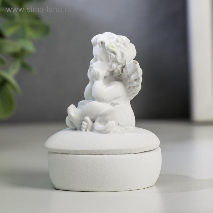 Сувенир полистоун шкатулка Сувенир полистоун шкатулка "Белоснежный ангел на сердечке" МИКС 6,3х4,7х4,7 см