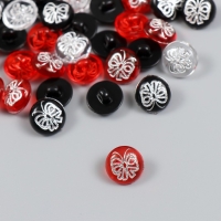 Пуговицы пластик на полуножке "Серебристая бабочка" цветная МИКС набор 40 шт 1,2х1,2 см Пуговицы пластик на полуножке "Серебристая бабочка" цветная МИКС набор 40 шт 1,2х1,2 см