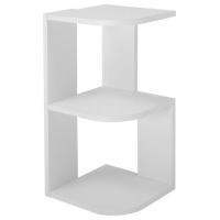 Полка угловая настольная и навесная Лео №3, 250х250х550, Белый Полка угловая настольная и навесная Лео №3, 250х250х550, Белый