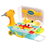 Конструктор винтовой &laquo;Юный мастер&raquo;, 6 в 1, в чемодане, с электрическим шуруповёртом