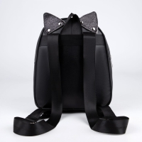 Рюкзак детский для девочки с блестками &laquo;Котик&raquo;, съемные элементы, 27х23х10 см