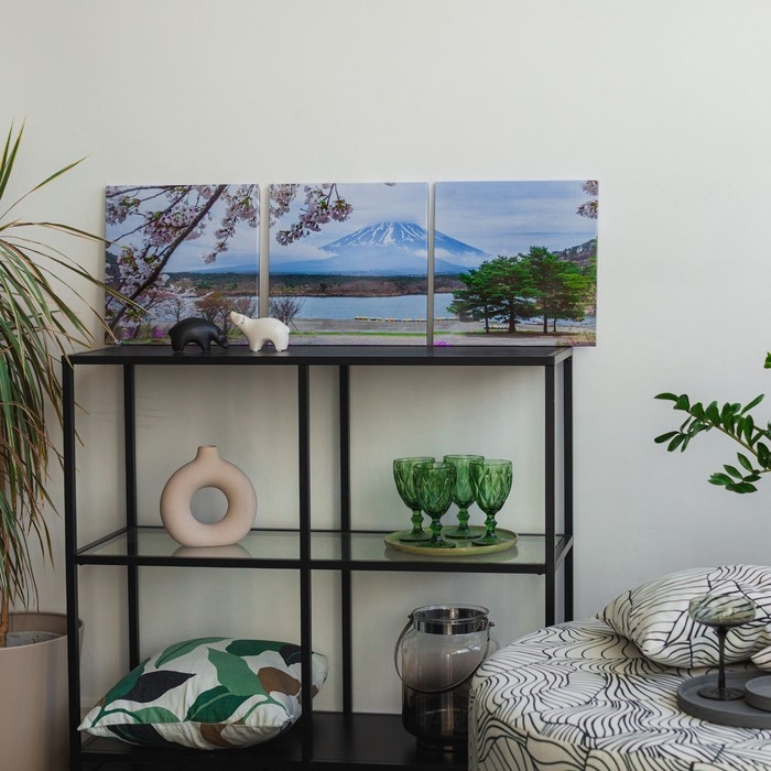 Модульная картина Модульная картина "Фудзияма" (3-35х35) 35х105 см